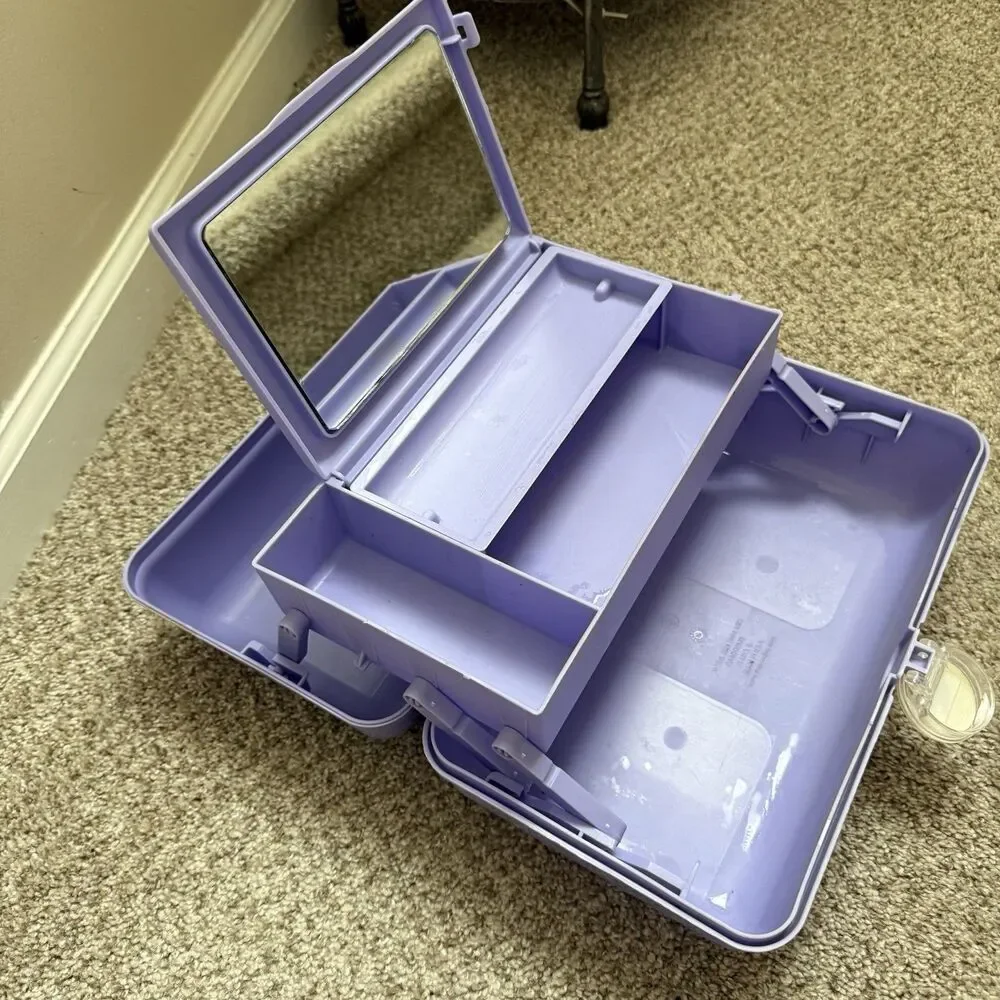 Purple Caboodles With Mirror Retro